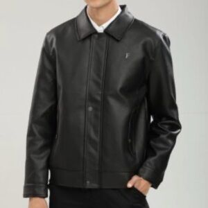 F collection leather jacket made in italy size M
